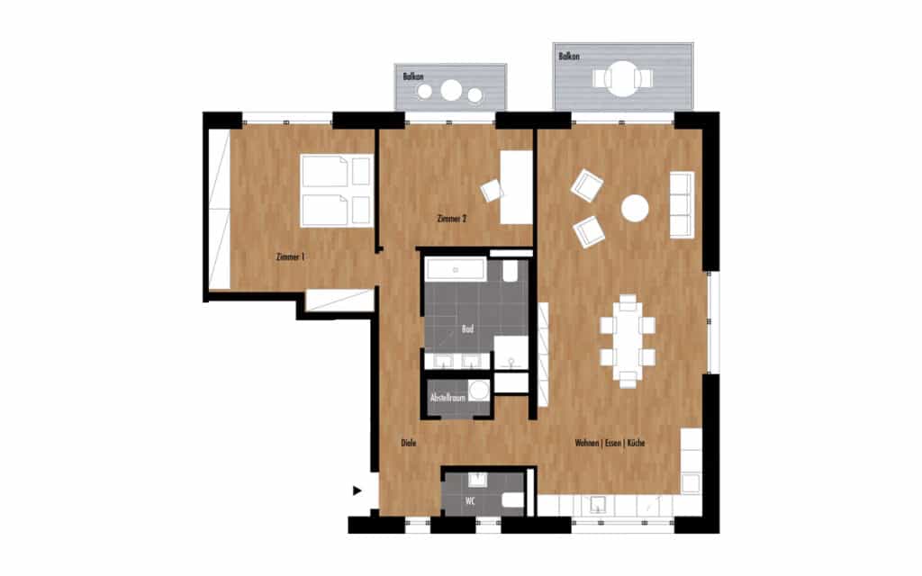 3 Zimmer